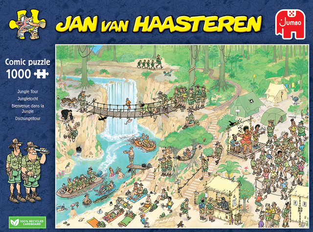 Puzzel Jan van Haasteren Jungletocht 1000 stukjes afbeelding