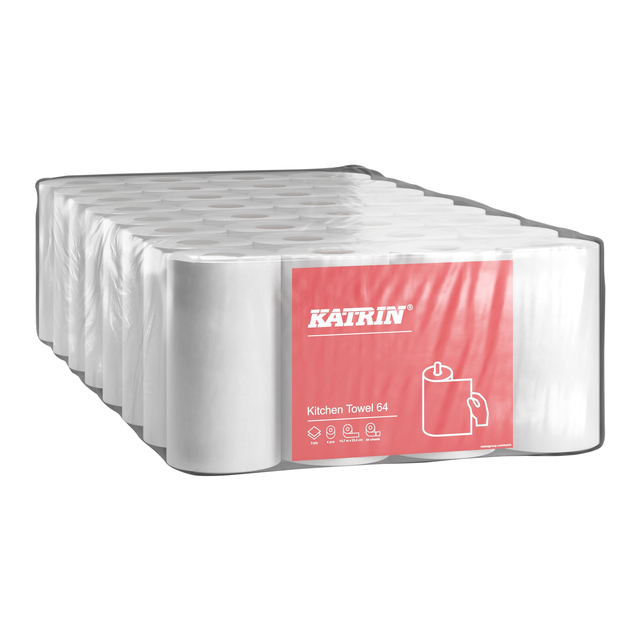 Keukenrol Katrin 2-laags 64 vel wit 87075 — Foto 2 van 2