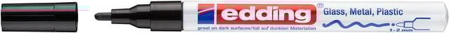 Paintmarker edding 751 op oliebasis 1-2mm creatief zwart afbeelding