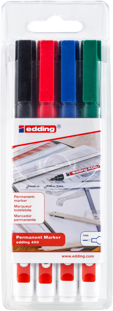 Viltstift edding 400 creatief rond 1mm assorti afbeelding