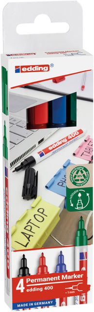 Viltstift edding 400 creatief rond 1mm assorti afbeelding
