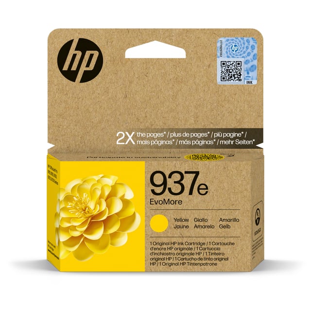 HP Inktcartridge 4S6W8NE 937E Evomore geel