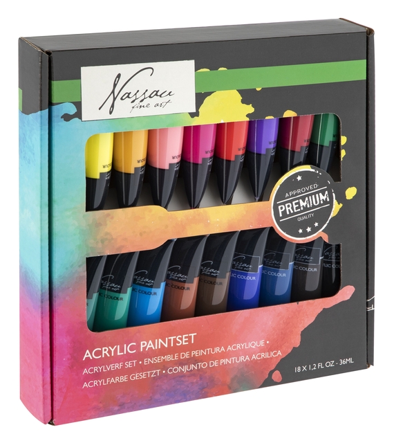 Acrylverf Nassau fine art doos à 18 tubes à 36ml afbeelding