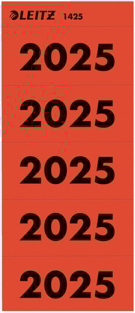 Rugetiket Leitz 2025 rood 100 stuks afbeelding