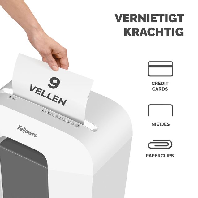 Papiervernietiger Fellowes Powershred LX50 snippers 4x37mm wit — Foto 2 van 2
