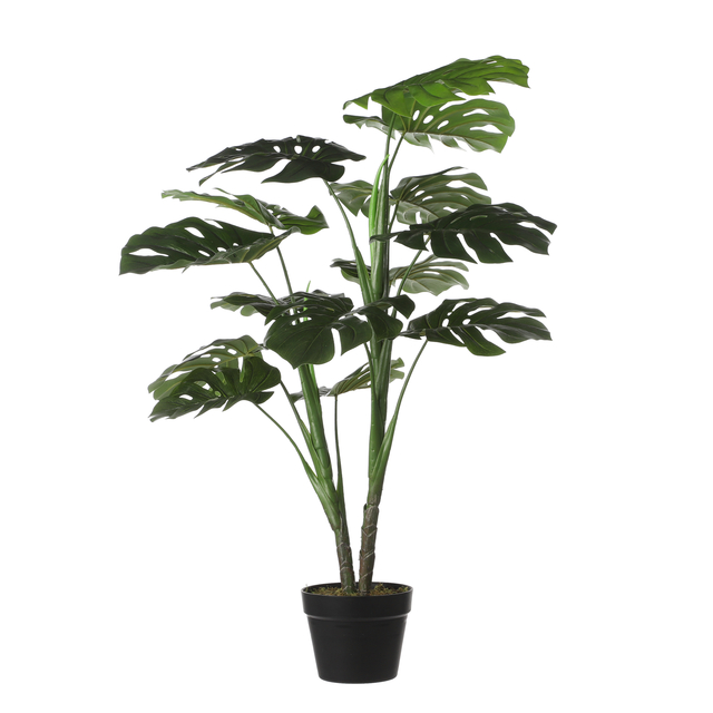 Kunstplant Mica Monstera in plastic pot 100x70cm afbeelding