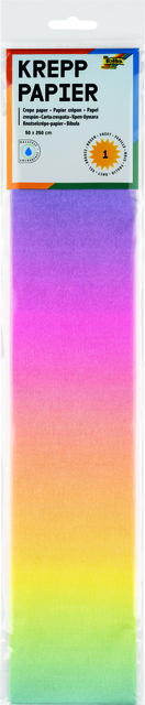 Folia Paper Crêpepapier Folia regenboog 250x50cm 10 kleuren