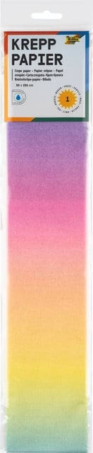Crêpepapier Folia 50x250cm 10vel 1650 regenboog afbeelding