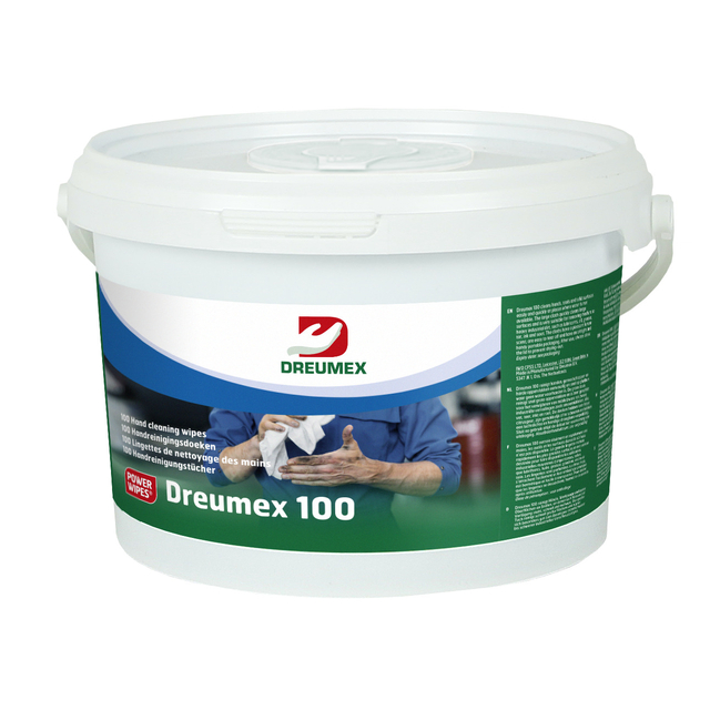 Handreinigingsdoek Dreumex 100 emmer 100 stuks wit — Foto 2 van 2