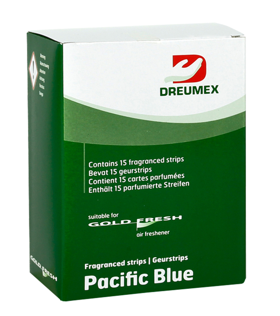 Luchtverfrisser Dreumex Gold Fresh Pacific Blue 15 strips — Foto 2 van 2