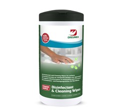 Desinfectiedoekjes Dreumex Disinfectant & Cleaning bus 80 stuks wit