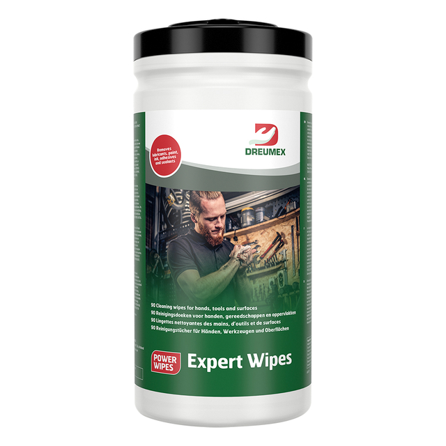 Reinigingsdoek Dreumex Expert Wipes bus 90 stuks wit afbeelding