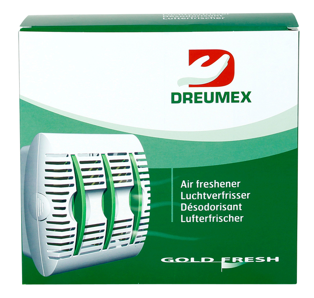 Luchtverfrisserdispenser Dreumex Gold Fresh wit afbeelding