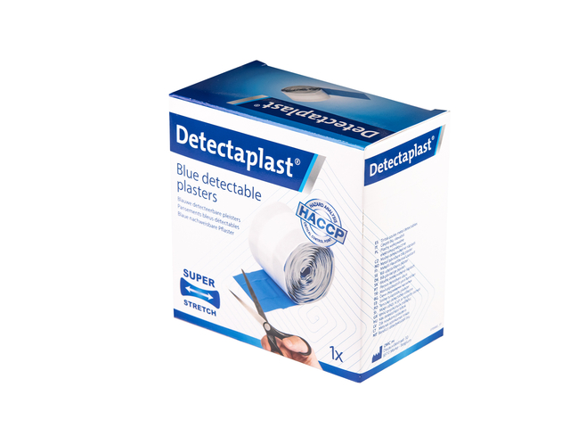 Elastische blauwe textielpleister Detectaplast 6cmx5m afbeelding