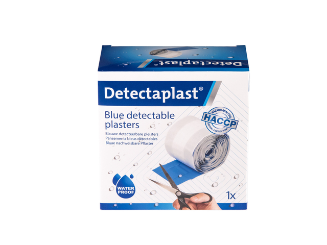 Waterafstotende blauwe pleister Detectaplast 6cmx5m — Foto 2 van 2