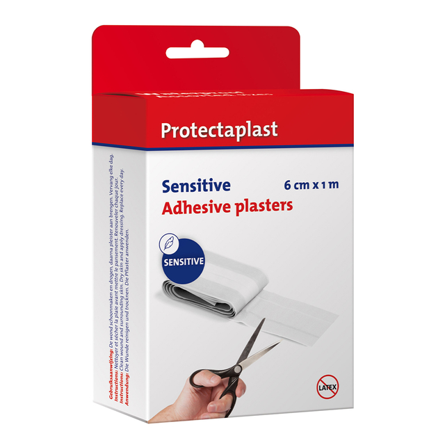 Pleister voor de gevoelige huid Protectaplast 6cmx1m afbeelding