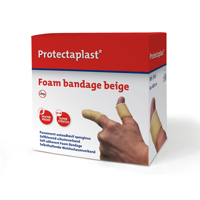 Foamverband Protectaplast beige 6cmx4,5m afbeelding