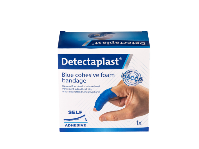 Foamverband blauw Detectaplast 6cmx4,5m — Foto 2 van 2