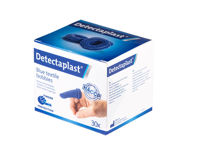 Vingerlingen Detectaplast textiel blauw 30 stuks afbeelding