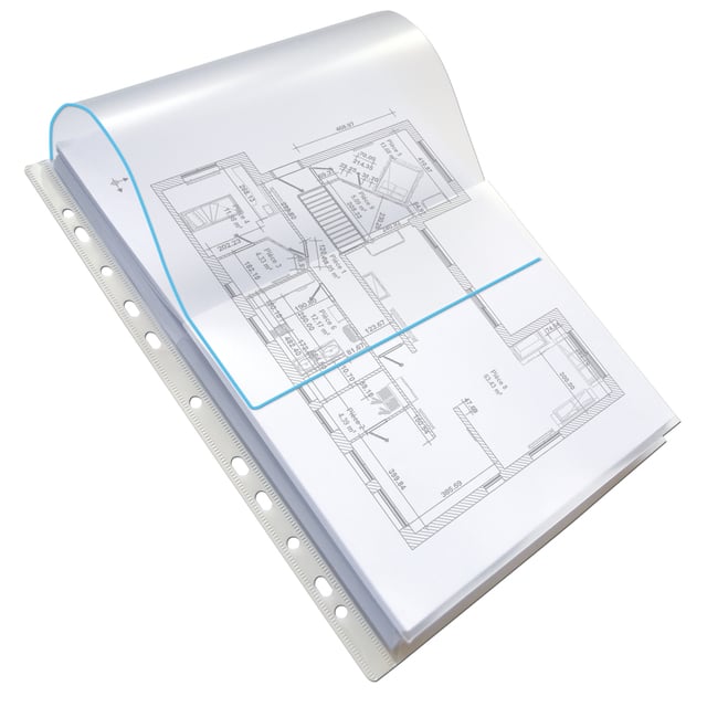 Showtas Oxford A4 PP 200µ glashelder met sluitklep 10 stuks afbeelding