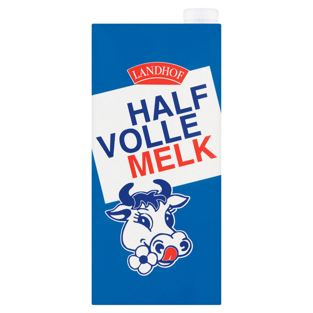 Melk Landhof halfvol houdbaar pak 1 liter afbeelding