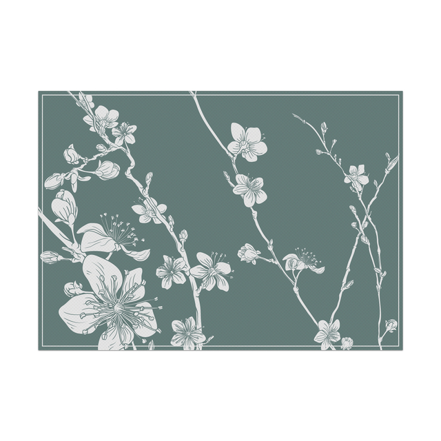 Placemat IEZZY Japanse kersenbloesem groen 6 stuks afbeelding
