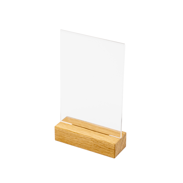 Menukaarthouder IEZZY tafeldisplay A6 hout afbeelding