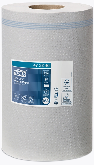 Poetspapier Tork M3 Reflex Advanced 1-laags 343 vel wit 473246 — Foto 2 van 2
