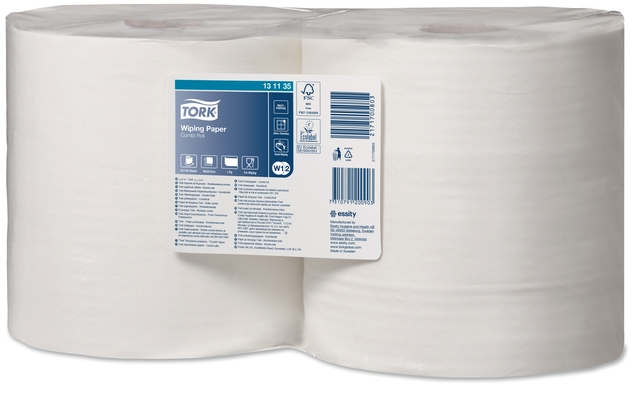 Poetspapier Tork W2 Advanced 1-laags 1150 vel wit 131135 afbeelding