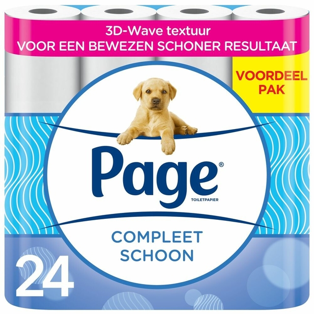 Toiletpapier Page Compleet Schoon 2-laags 140vel 24 rol wit afbeelding