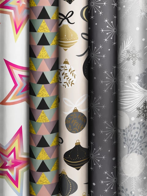Inpakpapier Stewo Dazzling Yule 200x70cm assorti afbeelding