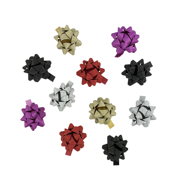 Rozetten Haza 50mm glitter assorti afbeelding
