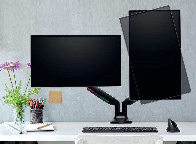 Monitorarm Kensington smartfit ruimtebesparend dubbel