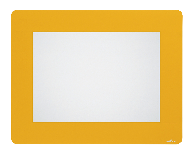 Vloersticker Durable kader voor A4 documenten verwijderbaar geel 10 stuks afbeelding