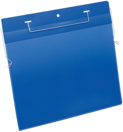 Documenthoes Durable A4 met ophangbeugel liggend blauw 50 stuks