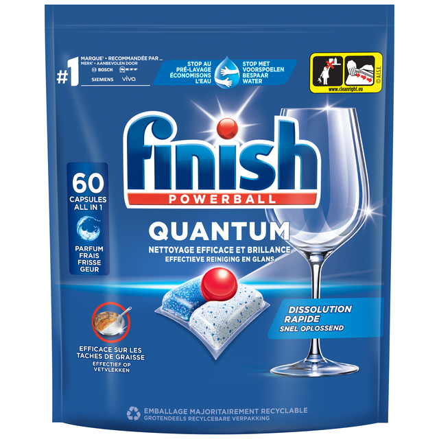 Vaatwastabletten Finish Quantum 60 stuks afbeelding