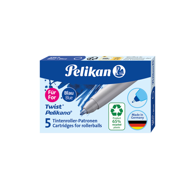 Rollerpenvulling Pelikan ECO KM/5 blauw 0,3mm afbeelding