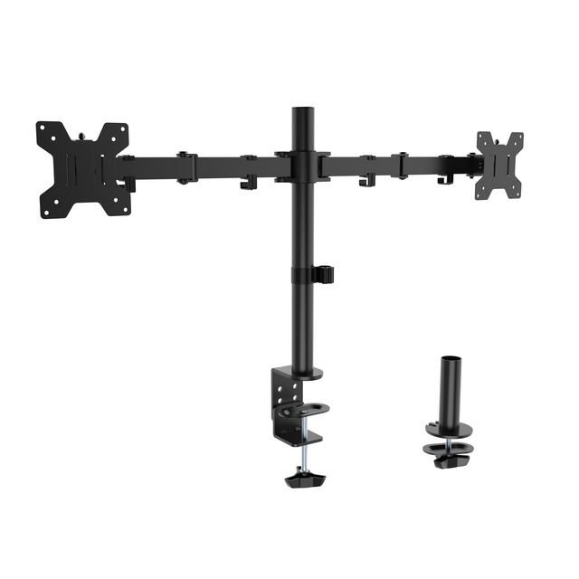Monitorarm Quantore 2 schermen 17-27 inch zwart — Foto 2 van 2