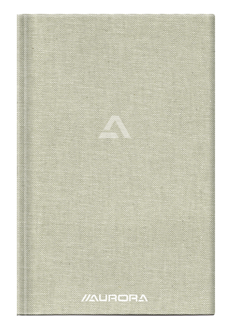 Notitieboek Aurora A5 lijn 192 pagina&apos;s 80g linnen grijs afbeelding
