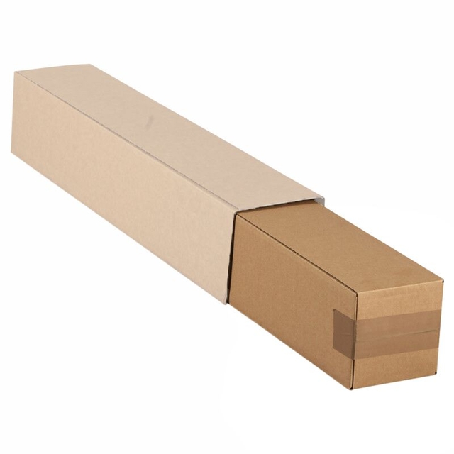 Vierkante koker IEZZY 750x120x120mm bruin bodem afbeelding