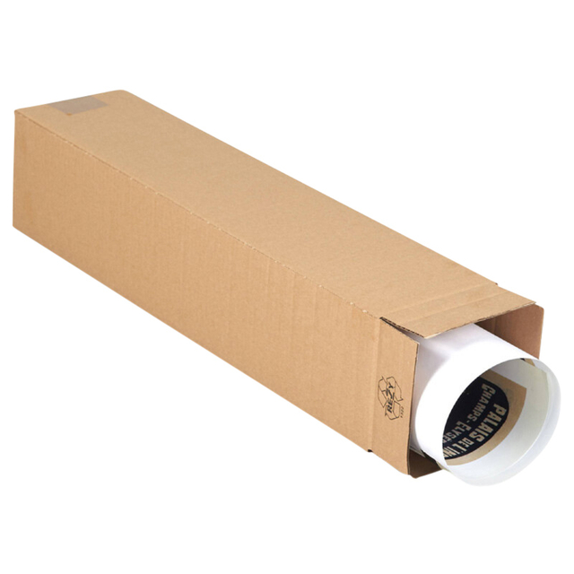 Vierkante koker IEZZY 610x120x120mm bruin afbeelding