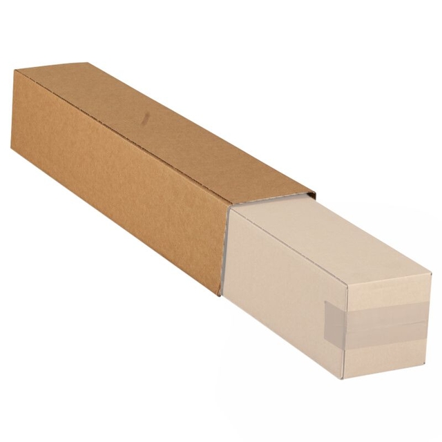 Vierkante koker IEZZY 750x126x126mm bruin deksel afbeelding