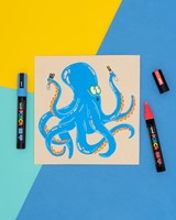 Paintmarker Uni POSCA PC17K extra breed rechthoek donkerblauw-2