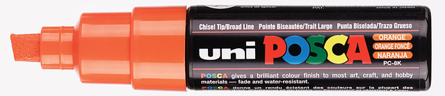 Verfstift Posca PC8K breed schuin donker oranje afbeelding