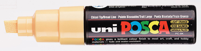 Verfstift Posca PC8K breed schuin zalmroze afbeelding