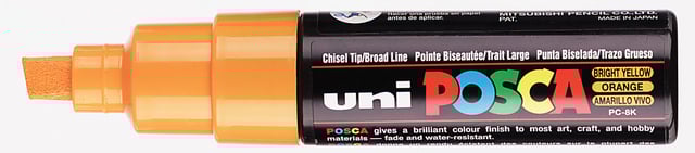 Verfstift Posca PC8K breed schuin oranje afbeelding