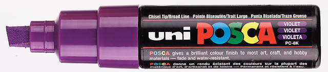 Verfstift Posca PC8K breed schuin paars afbeelding