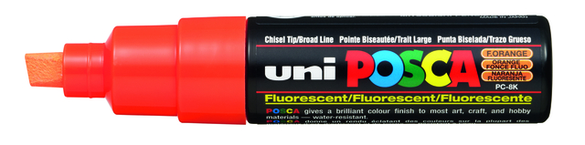 Verfstift Posca PC8K breed schuin fluor oranje afbeelding