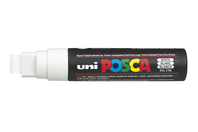 Verfstift Posca PC17K extra breed rechthoek wit afbeelding