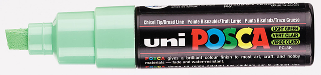 Verfstift Posca PC8K breed schuin lichtgroen afbeelding